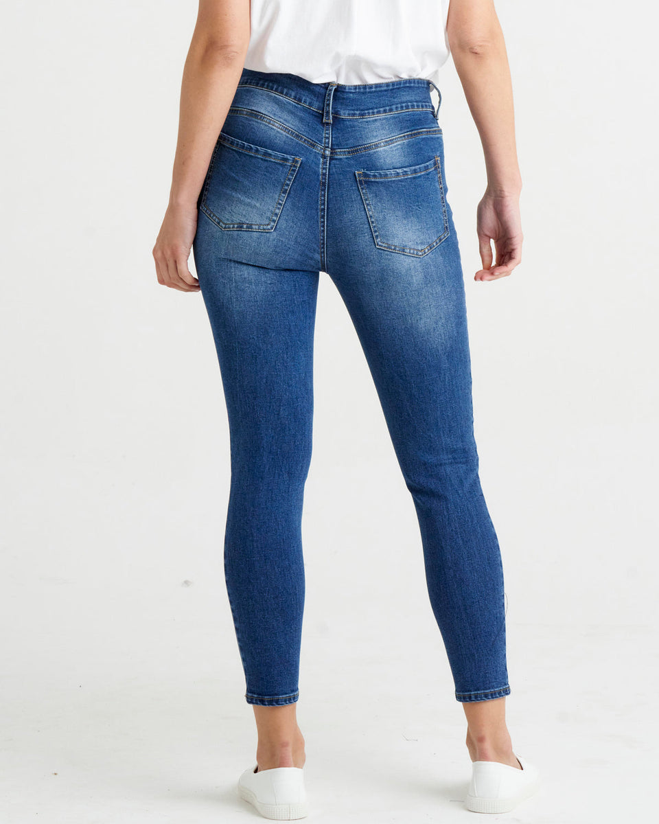 Harlem Slim Fit Crop Jeans – Binny Bowe Boutique