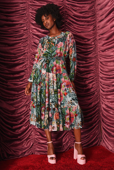 Neck's Best Thing Dress in Blue Floral by Coop from Trelise Cooper